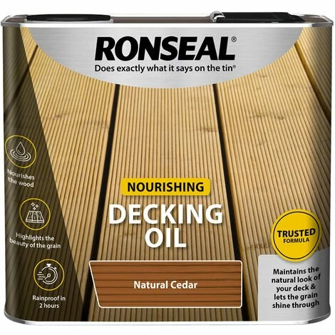 Ronseal Nourishing Decking Oil - 2.5L - Natural Cedar 3 Ronseal Nourishing Decking Oil - 2.5L - Natural Cedar