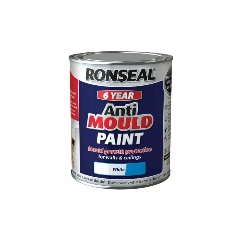 RONSEAL 6 Year Anti Mould Paint White Silk 750ml RSLAMPWS750 3 RONSEAL 6 Year Anti Mould Paint White Silk 750ml RSLAMPWS750