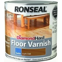 Ronseal Diamond Hard Floor Varnish Dark Oak Satin 2.5L