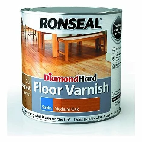 Ronseal Diamond Hard Floor Varnish Satin Medium Oak 2.5L 3 Ronseal Diamond Hard Floor Varnish Satin Medium Oak 2.5L