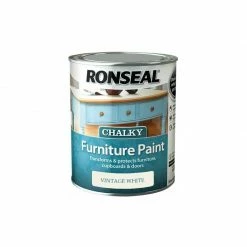Alternative view of RONSEAL Chalky Furniture Paint Vintage White 750ml RSLCFPVW750