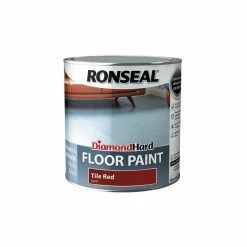 RONSEAL Diamond Hard Floor Paint Tile Red 2.5 Litre RSLDHFPTR25L