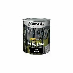 RONSEAL Direct To Metal Paint Black Matt 750ml
