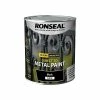 RONSEAL Direct To Metal Paint Black Satin 250ml -RONSEAL SHOP direct to metal paint black satin 250ml L 12672859 70493315 1