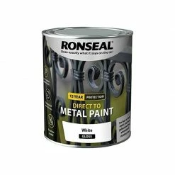 RONSEAL Direct To Metal Paint White Gloss 250ml