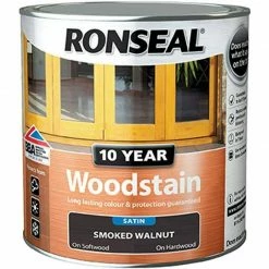Ronseal 10 Year Woodstain Smoked Walnut 750ml