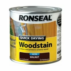 Ronseal 37461.00 Quick Drying Woodstain Satin Smoked Walnut 250ml