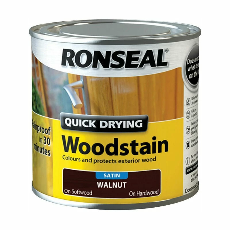 Ronseal 37461.00 Quick Drying Woodstain Satin Smoked Walnut 250ml 3 Ronseal 37461.00 Quick Drying Woodstain Satin Smoked Walnut 250ml