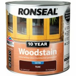 Ronseal 38692 10 Year Woodstain Teak 2.5 Litre
