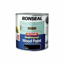 RONSEAL 38794 10 Year Weatherproof Paint 2.5L BLACK SATIN
