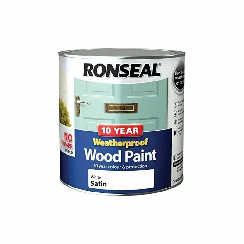 RONSEAL 38795 10 Year Weatherproof Paint 2.5L WHITE SATIN 3 RONSEAL 38795 10 Year Weatherproof Paint 2.5L WHITE SATIN