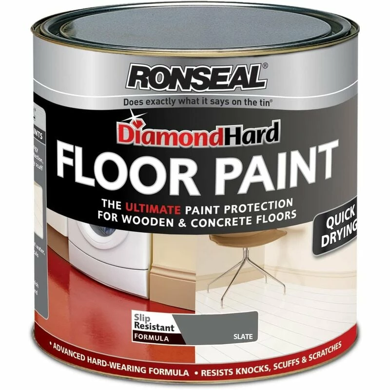 Ronseal DHFPSL25L 2.5L Diamond Hard Floor Paint - Slate 3 Ronseal DHFPSL25L 2.5L Diamond Hard Floor Paint - Slate