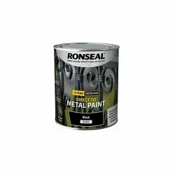Ronseal Direct To Metal Paint Black Gloss 250ml