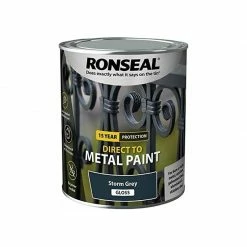 Ronseal Direct To Metal Paint Storm Grey Gloss 250ml