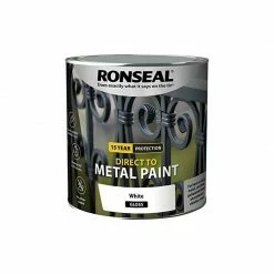 Ronseal Direct To Metal Paint White Gloss 2.5 Litre
