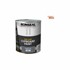 Ronseal - One Coat Cupboard Paint Cobalt Grey Gloss 750ml