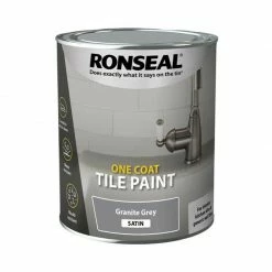 Ronseal - One Coat Tile Paint Black Gloss 750ml