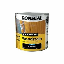 Ronseal QDWSE25L 2.5 Litre Satin Finish Quick Dry Woodstain - Ebony