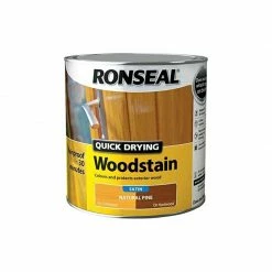 Ronseal QDWSNP25L 2.5 Litre Satin Finish Quick Dry Woodstain - Natural Pine