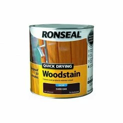 Ronseal Quick Drying Woodstain Dark Oak Satin 2.5L