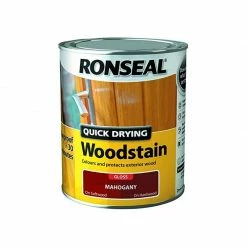 Ronseal Quick Drying Woodstain Mahogany Gloss 750ml