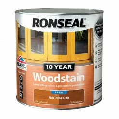 Ronseal RSL10WSNO25L 10 Year Woodstain Natural Oak 2.5 Litre