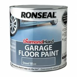 Ronseal RSLDHGFPB25L Diamond Hard Garage Floor Paint Steel Blue 2.5 Litre