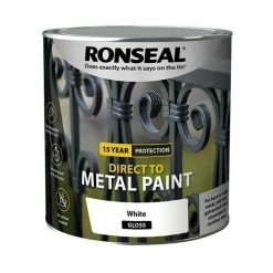 Ronseal RSLDTMWG25L Direct To Metal Paint White Gloss 2.5 Litre