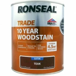 Ronseal Trade 10yr Woodstain - Teak - 750ml