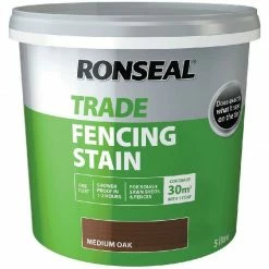 Ronseal Trade Fencing Stain - Medium Oak - 5L