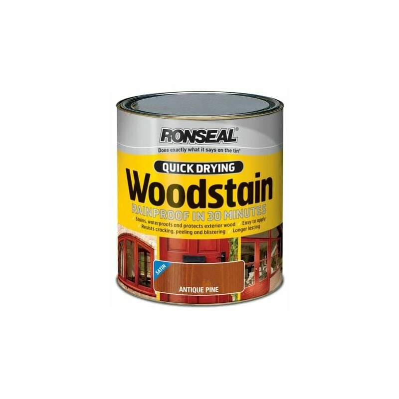 Ronseal Woodstain Quick Dry Satin Natural Pine 750ml 3 Ronseal Woodstain Quick Dry Satin Natural Pine 750ml