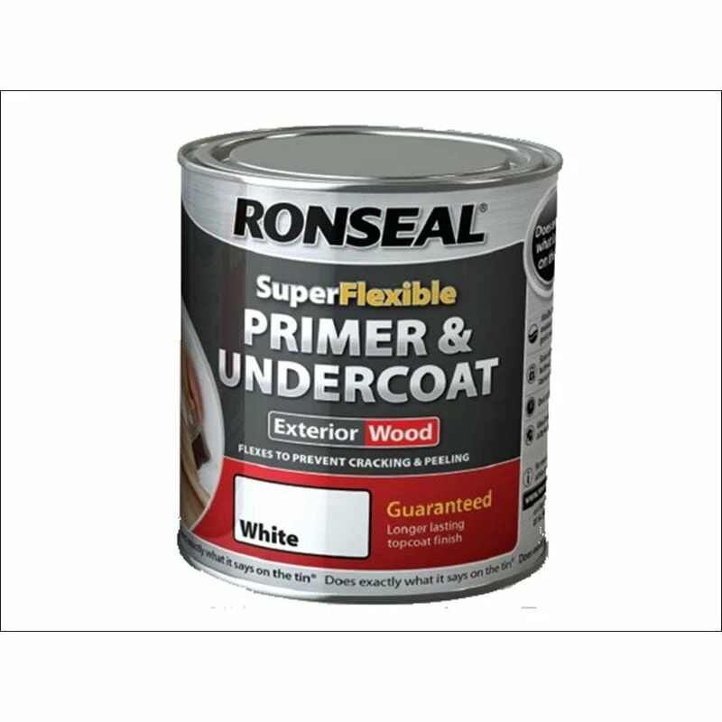 RONSEAL Super Flexible Wood Primer & Undercoat White 750ml RSLEWPWHI750 3 RONSEAL Super Flexible Wood Primer & Undercoat White 750ml RSLEWPWHI750